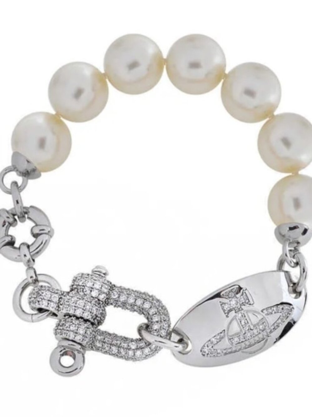 Rare-Vivienne Westwood Isoria pearl bracelet Silver